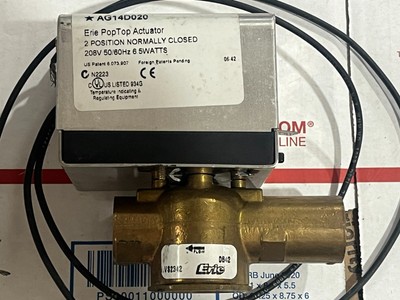 Erie VS2343G14D020 Zone Valve 3/4'' 2-Way N.C. 208VAC SOLENOID W/MANUAL ACTUATOR