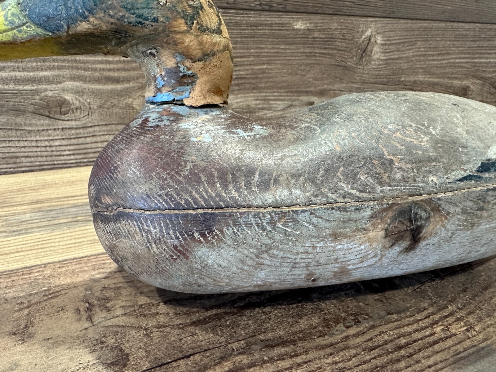 Antique Vintage Wood Duck Decoy **MASON** Mallard Drake --- Challenge