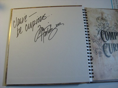 TIM HOLTZ Author AUTOGRAPHED Compendium of Curiosities Book Vol 1