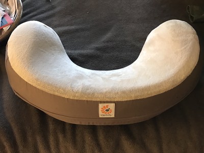 ERGO Baby Natural Curve Nursing Pillow Tan Brown Cover New