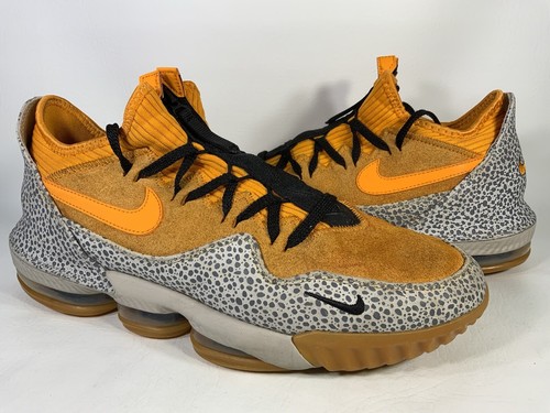 Nike Lebron 16 Low Safari Atmos Orange Grey Mens Size 11