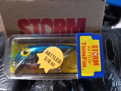 Storm Rattlin' ThinFin Dealer Box 6pc Lot NOS NIB Pre Rapala Sealed Blue Label