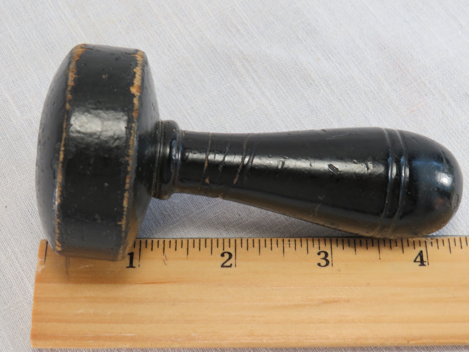 Vintage Black Hard Wood Sock Darner Tool Circa 1940s A-2