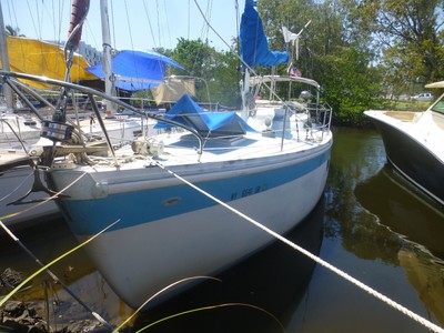 1970 Columbia 34mkII sailboat, Yanmar diesel, wind generater self steering vane.