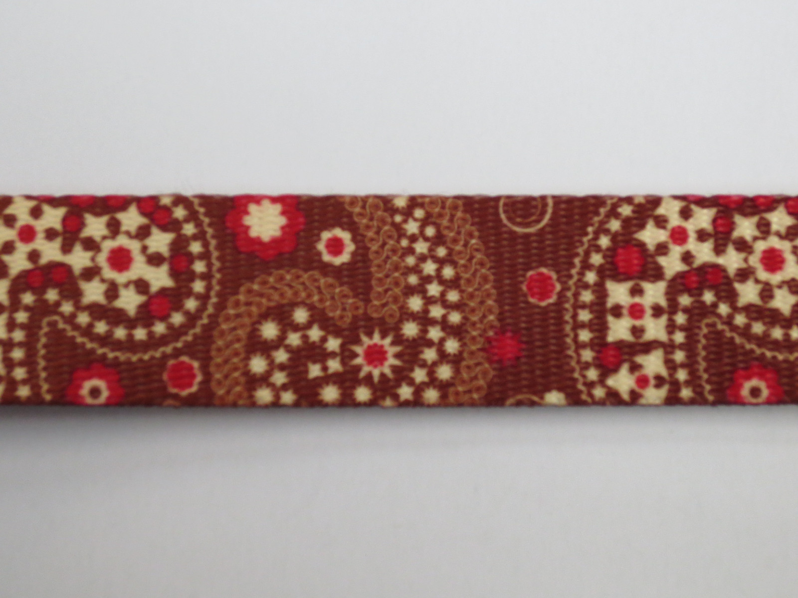 NEW Brown Paisley Design Dog Leash 1 Inch x 4 Feet - Made In USA