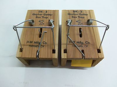 2 DK-2 Death Klutch Gopher Getter Box Mole Trap Trapping Mole Free Shipping