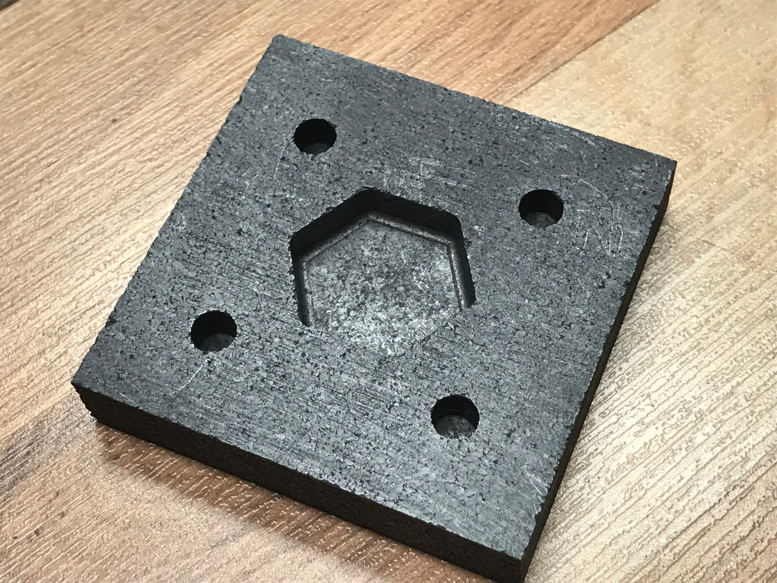1 oz HEX - Silver Graphite Ingot Mold - Loaf Bar - Casting Melting Refining