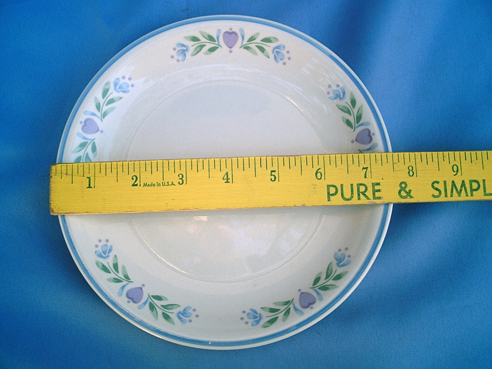VINTAGE 16Pc Set Of Tienshan Folk Craft Laurel Heart Cups, Dinner Plates & Bowls