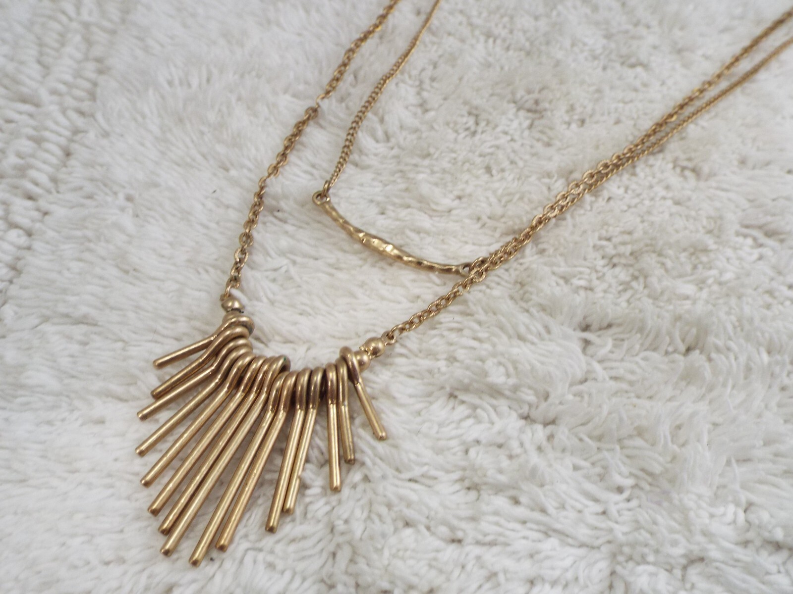 HOPE AVE Goldtone Bar Bib Pendant Necklace (B60) | eBay HOPE AVE Goldtone Bar Bib Pendant Necklace (B60) | eBay