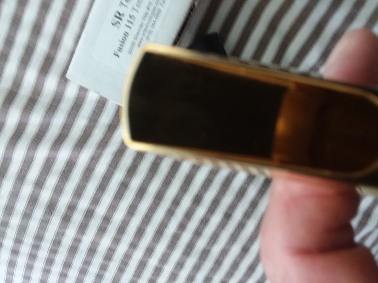 SR Technologies Fusion GoldPlated Tenor Saxophone Mouthpiece (.115 Opening) Used