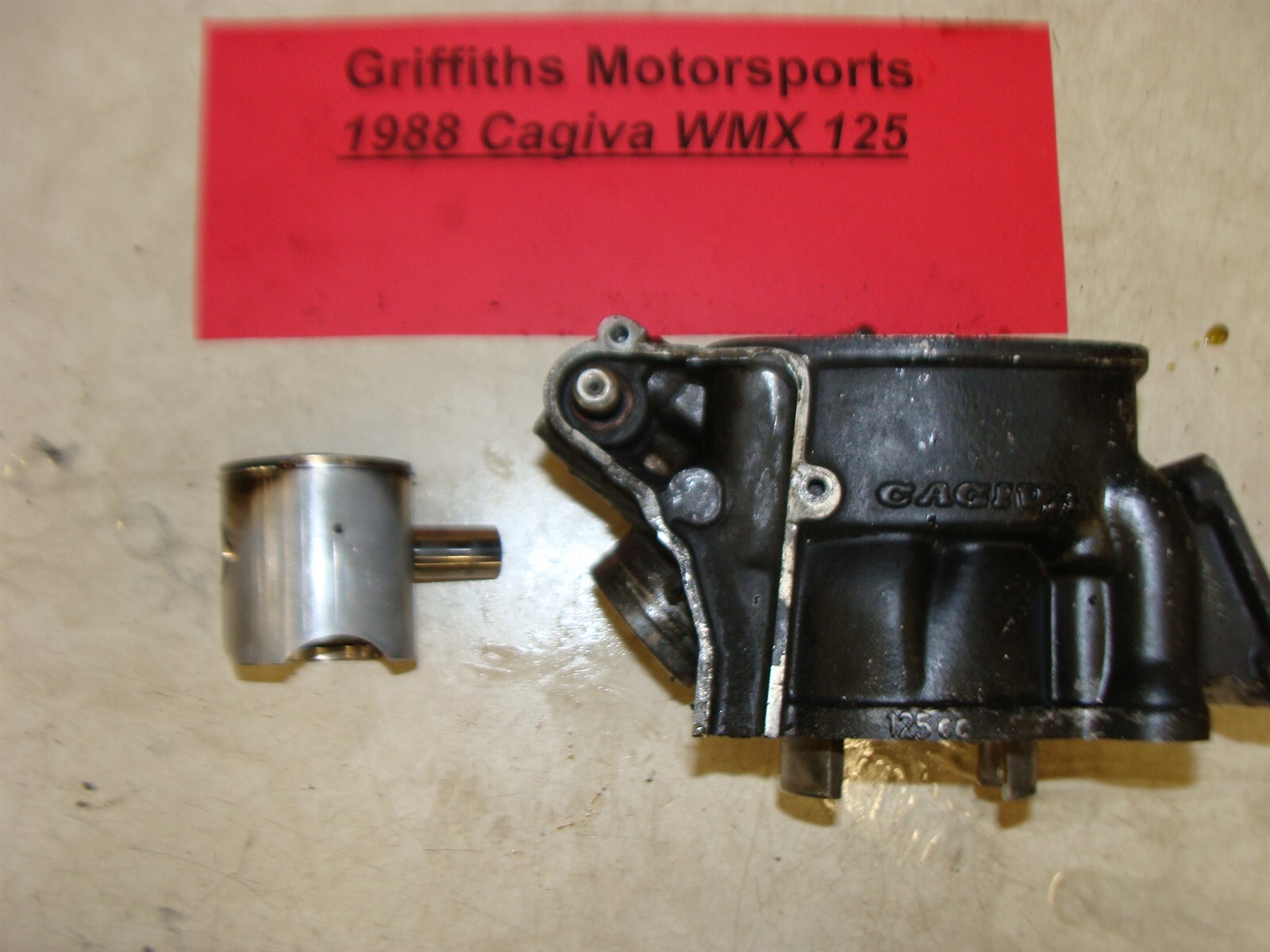 1988 CAGIVA WMX 125 oem AHRMA WRK cylinder piston std rings