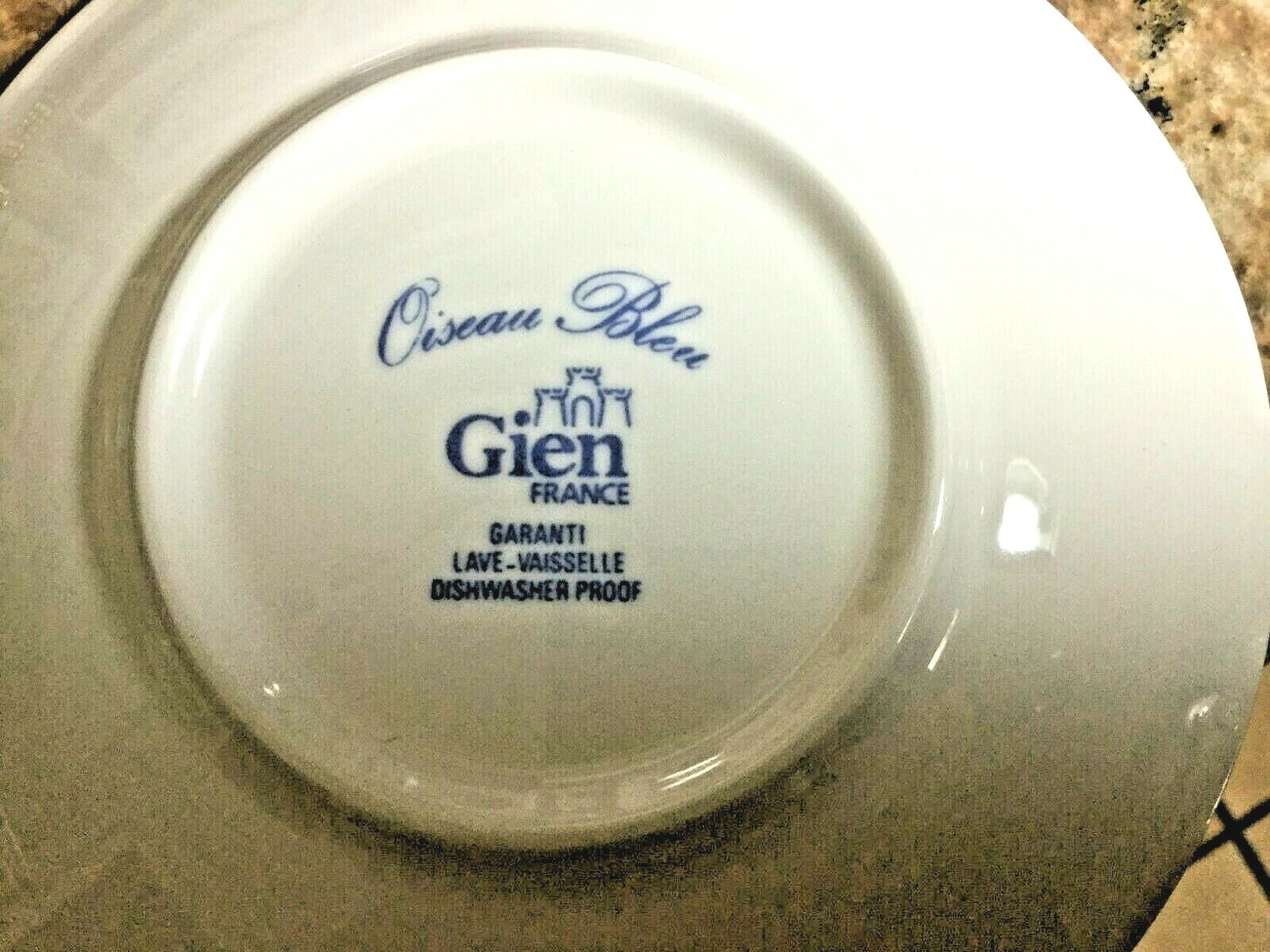 Gien, France Oiseau Bleu Cup and Saucer