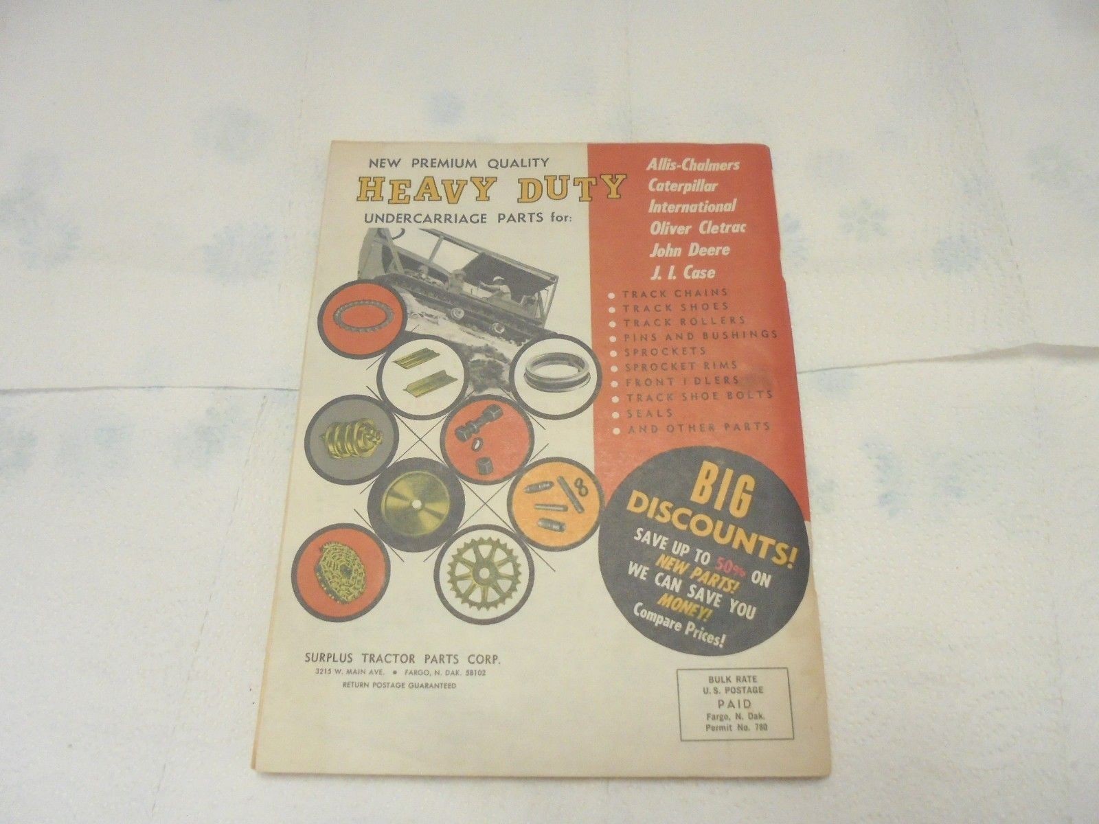 1974 tractor parts discount catalog surplus tractor parts fargo north dakota