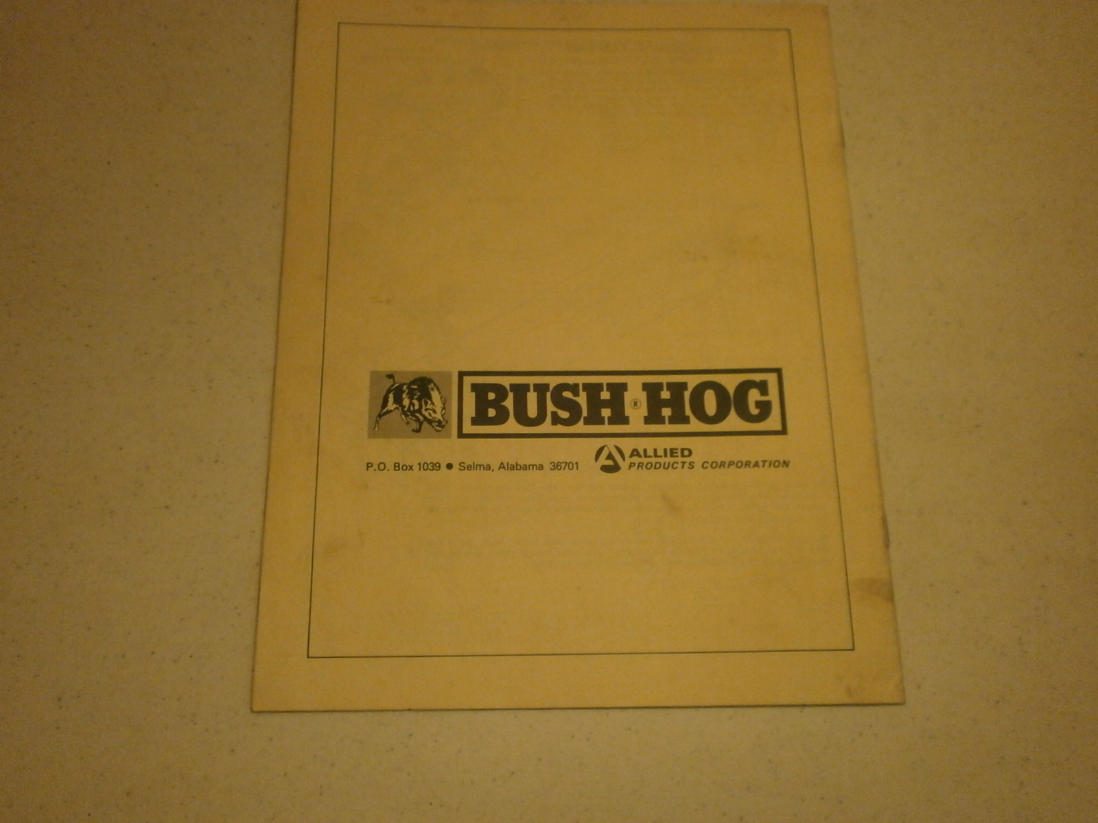 Bush Hog-Rotary Cutter Owner's Manual-Models 305 & 306