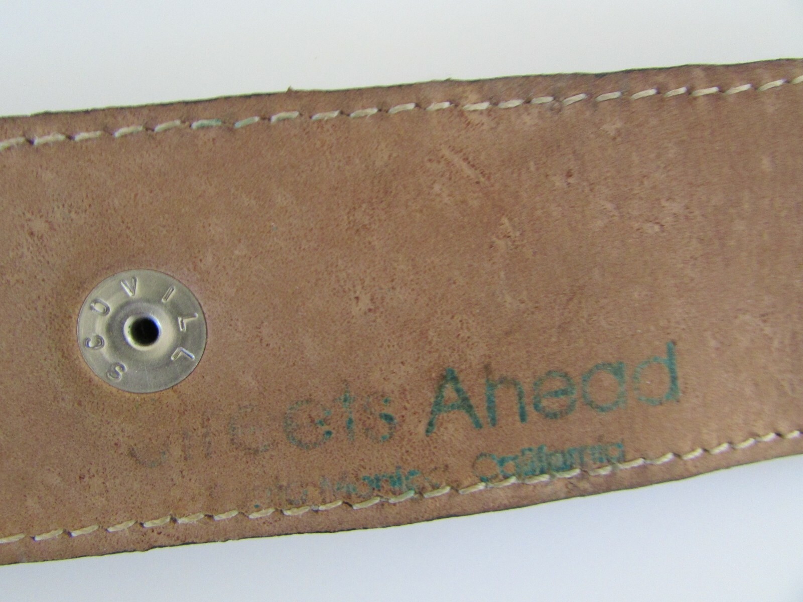 VTG 80's Streets Ahead Silver Metal Brutalist Belt Sz 28"