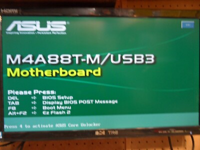 ASUS M4A88T-M/USB3 Motherboard With Athlon II X4 640 CPU and 16 Gb Ram With I/O