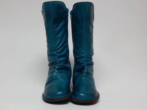 MIZ MOOZ MIZ MOOZ PASS SZ EU 41 W BREIT (US 9.5-10) DAMEN LEDER MITTEL BIKER BOOTS MARINE