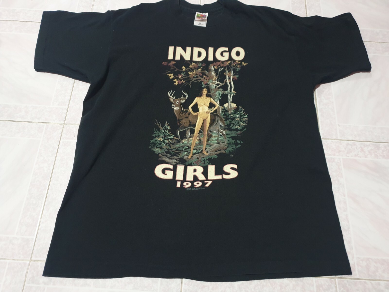 XL 90s USA製INDIGO GIRLS ビンテージ バンド Tシャツ Vintage 90's Indigo Girls 1992 Folk Music T-shirt / Female