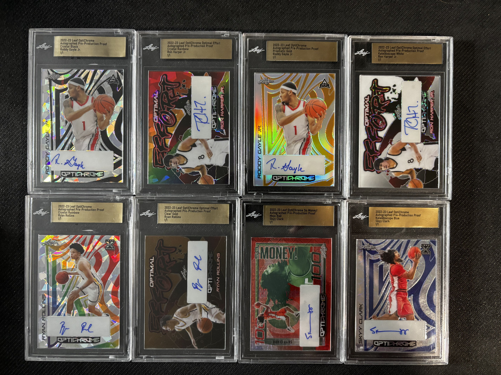 2022 Leaf Optichrome Basketball Huge 8 Card Proof 1/1 RC Rookie Auto Lot #48