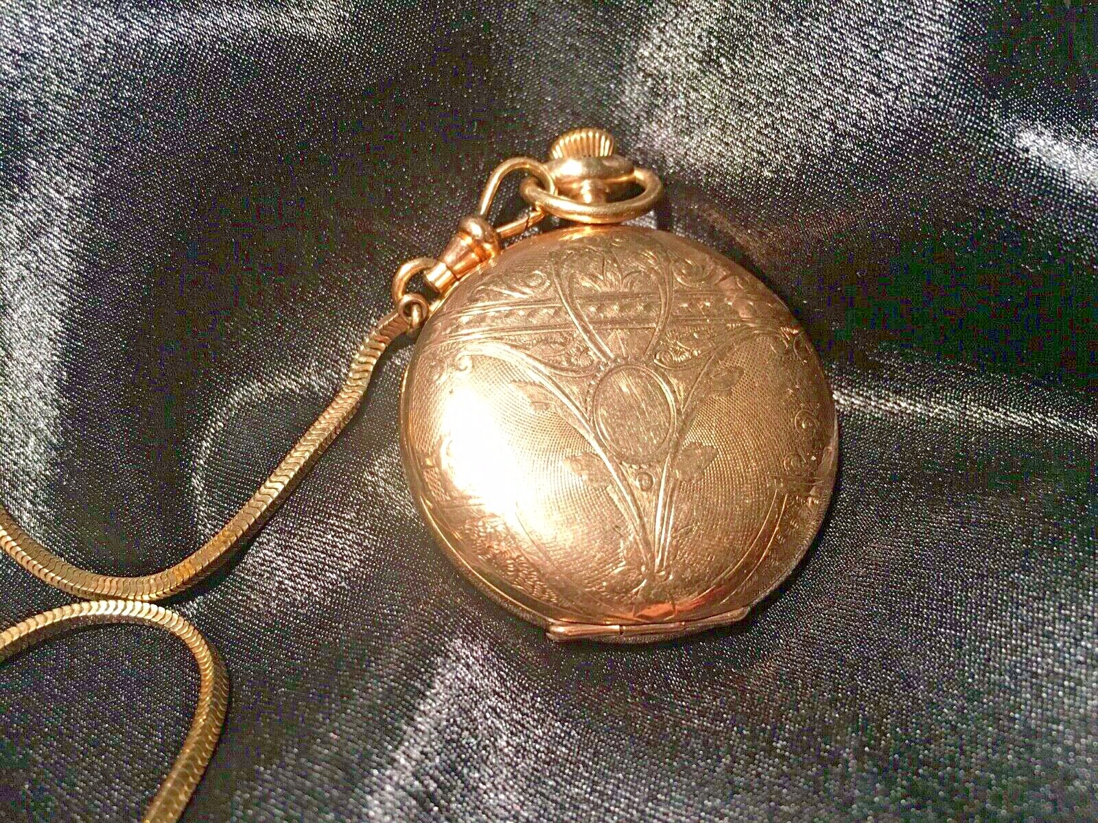 Vintage Gold Fill  Pocket Watch with Chain -  South Bend working