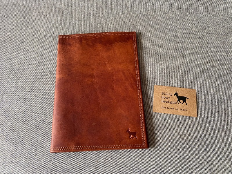 Leather Book Cover A5 Goat Bca5 Document Folder Diary Kindle Ipad Mini Tablet