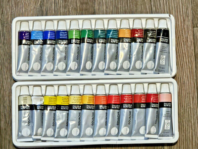 Lot Of 24 Daler Rowney Paints Acrylic Sealed Tubes New 12ml