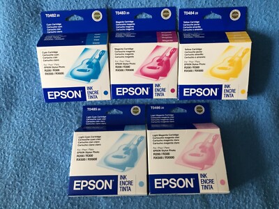 EPSON INK Stylus Photo R200/R300/RX500/RX600 T0482 T0483 T0484 T0485 T0486 NEW