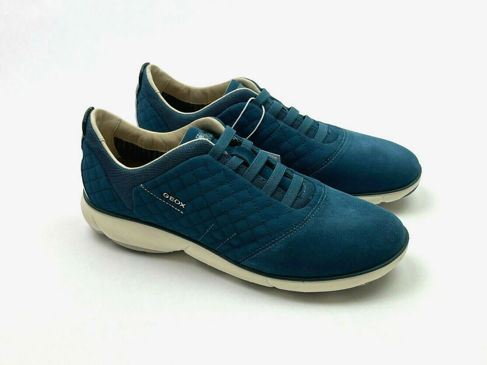 GEOX NWT $150 Womens Blue Nebula Respira Quilted Suede Sneakers Shoes Size  US 10: купить с доставкой из США, цена 6 069 руб - (255256910824)