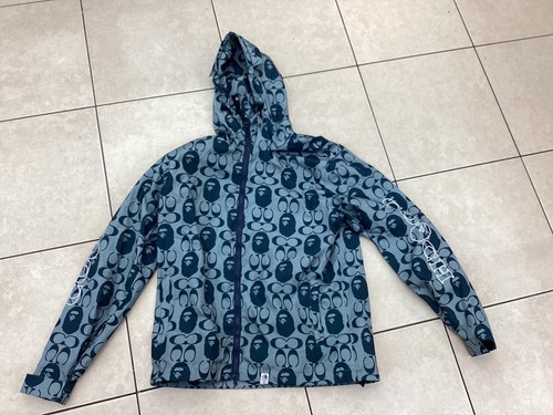 Coach x Bape Windbreaker NAVY Size XL PRE-OWEND | eBay