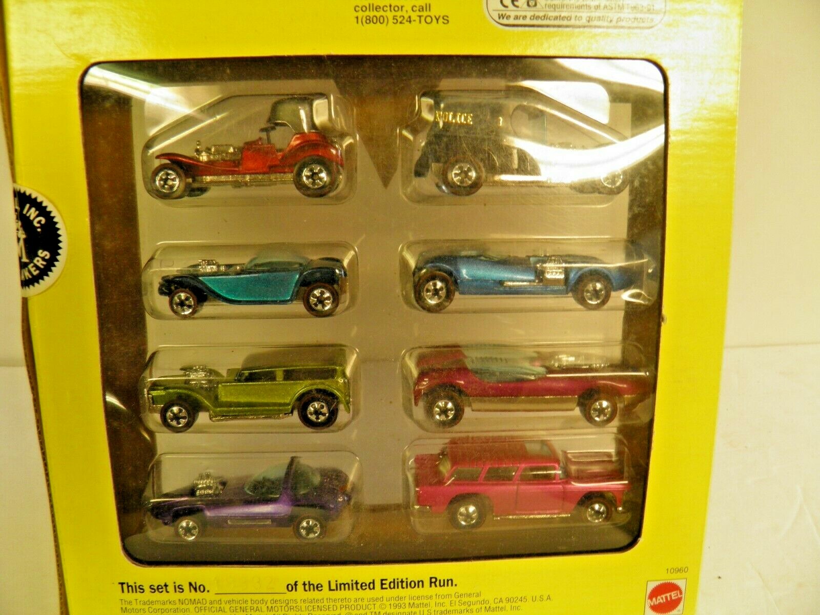 HOT WHEELS VINTAGE COLLECTION SERIES #1 8 PACK MIP EXCLUSIVE CARS !!!!!