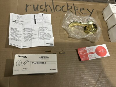 Lot Of 4-Brand New-Open Box-Master Lock Dummy Wave Lever/Brass WLLH0503BOX