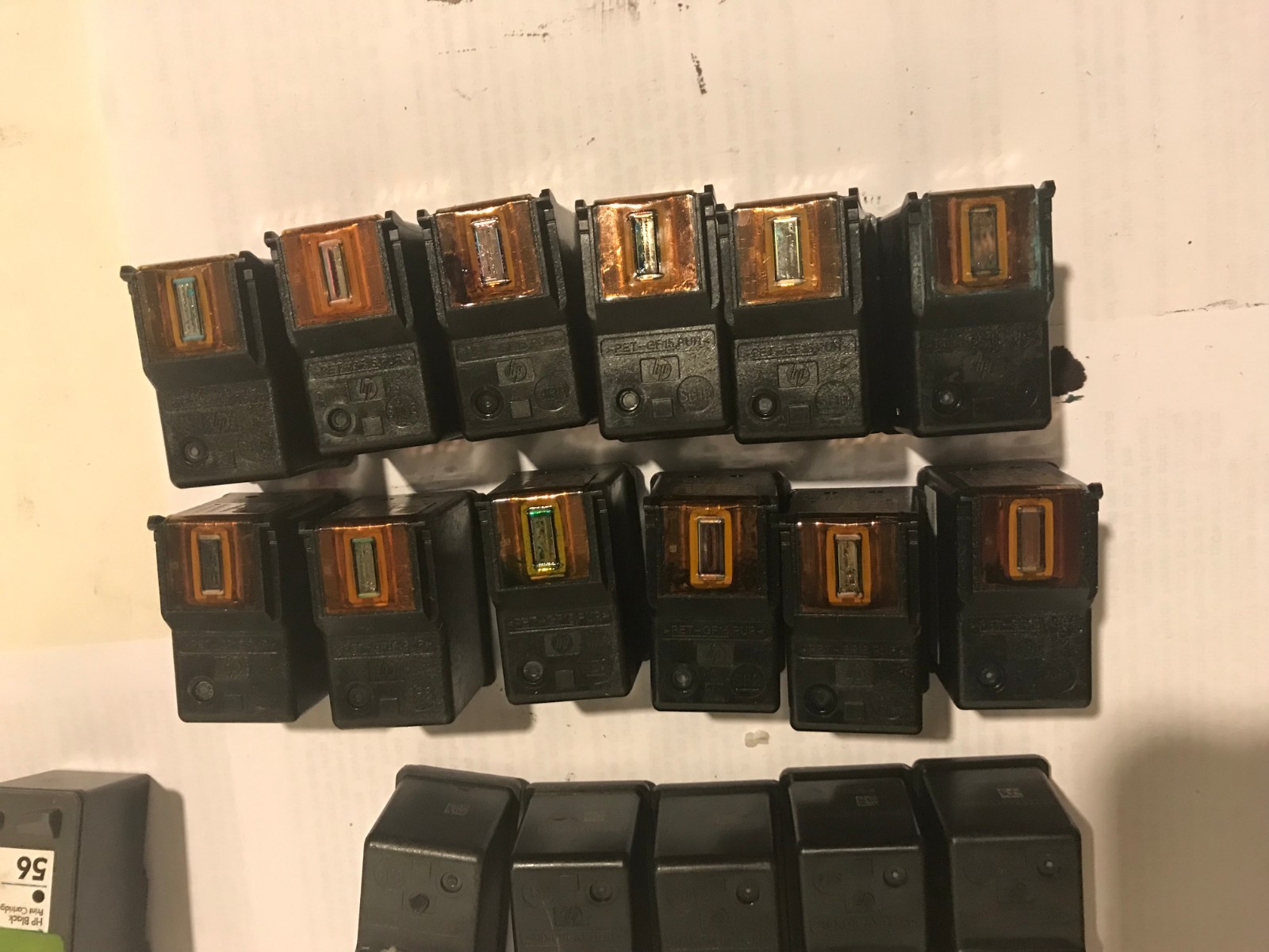 Lot 25 HP 56 HP 57 HP 58 Black & Color Genuine Empty Ink Cartridges