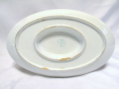 Royal Bayreuth Bavaria Rob83 Plated Gravy Boat Colorful Floral Swags & Gold Trim