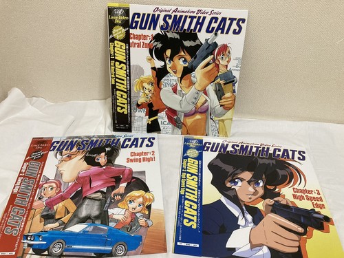 【在庫僅少】 Gun Smith Cats LD Chapter.1 ,2,3 Laser disc anime japan w アニメ