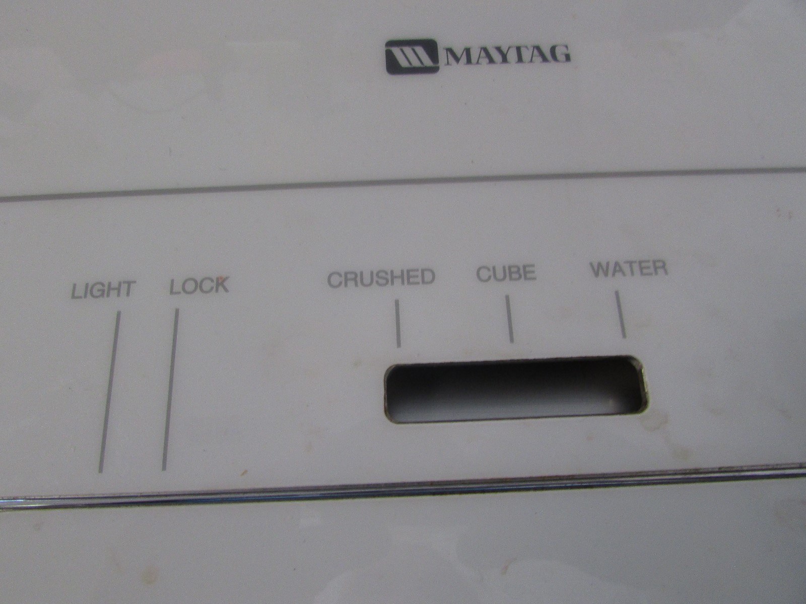 69907-3 / 61001623 Maytag White Refrigerator Dispenser Face Escutcheon