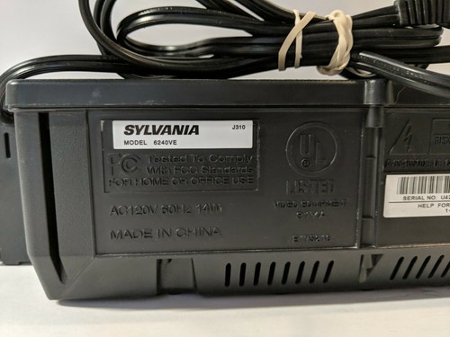 Sylvania Model: 6240VE VCR TESTED WORKS EXCELLENT CONDITION No Remote