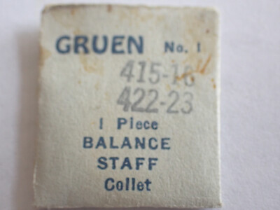 GRUEN MODEL 415-16, 422-23  Watch Movement Balance Staffs Part #1