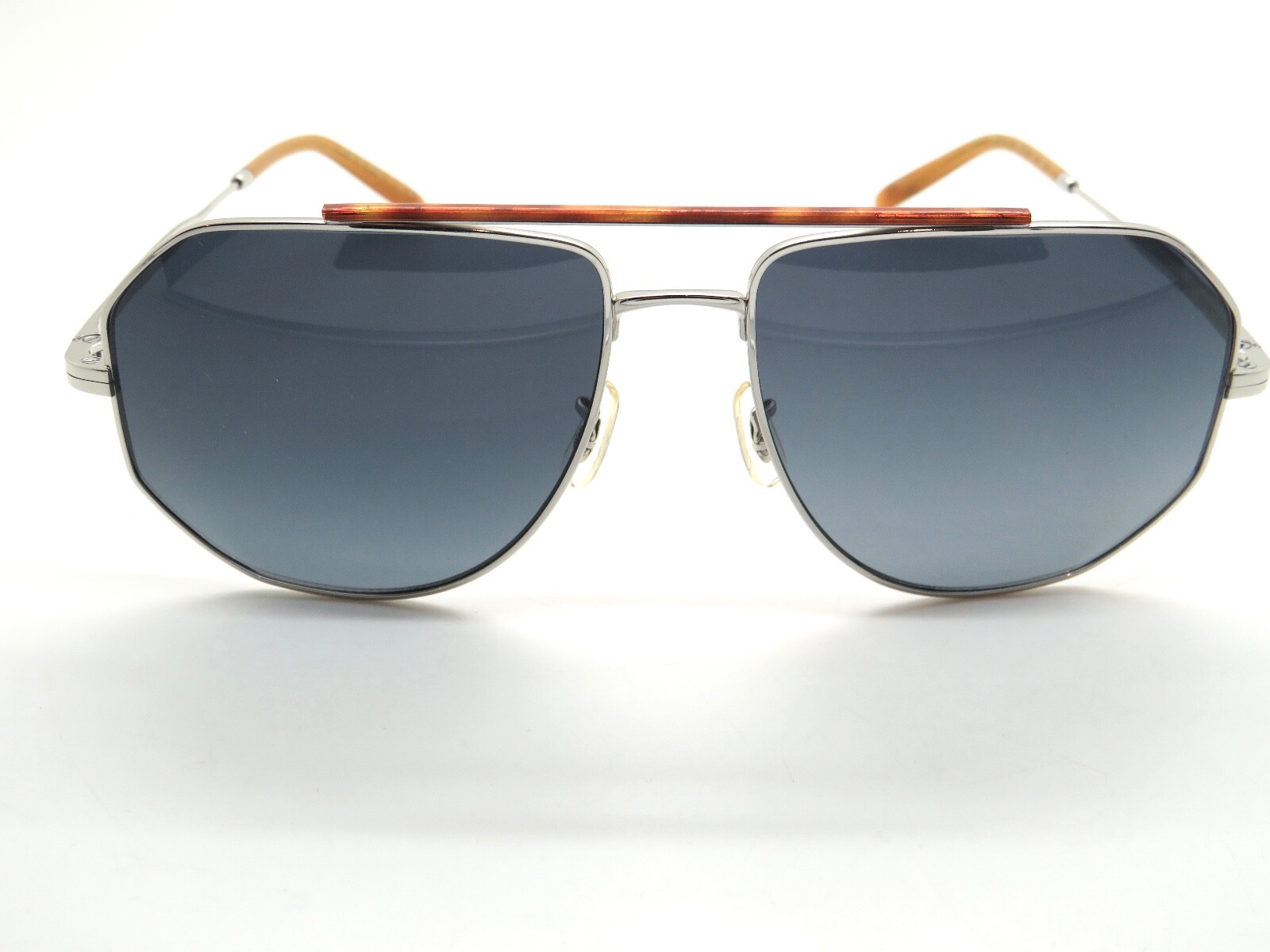 Pre-owned Oliver Peoples Brunello Cucinelli Ov1317st 503619 Moraldo Silver Sunglasses In Blue