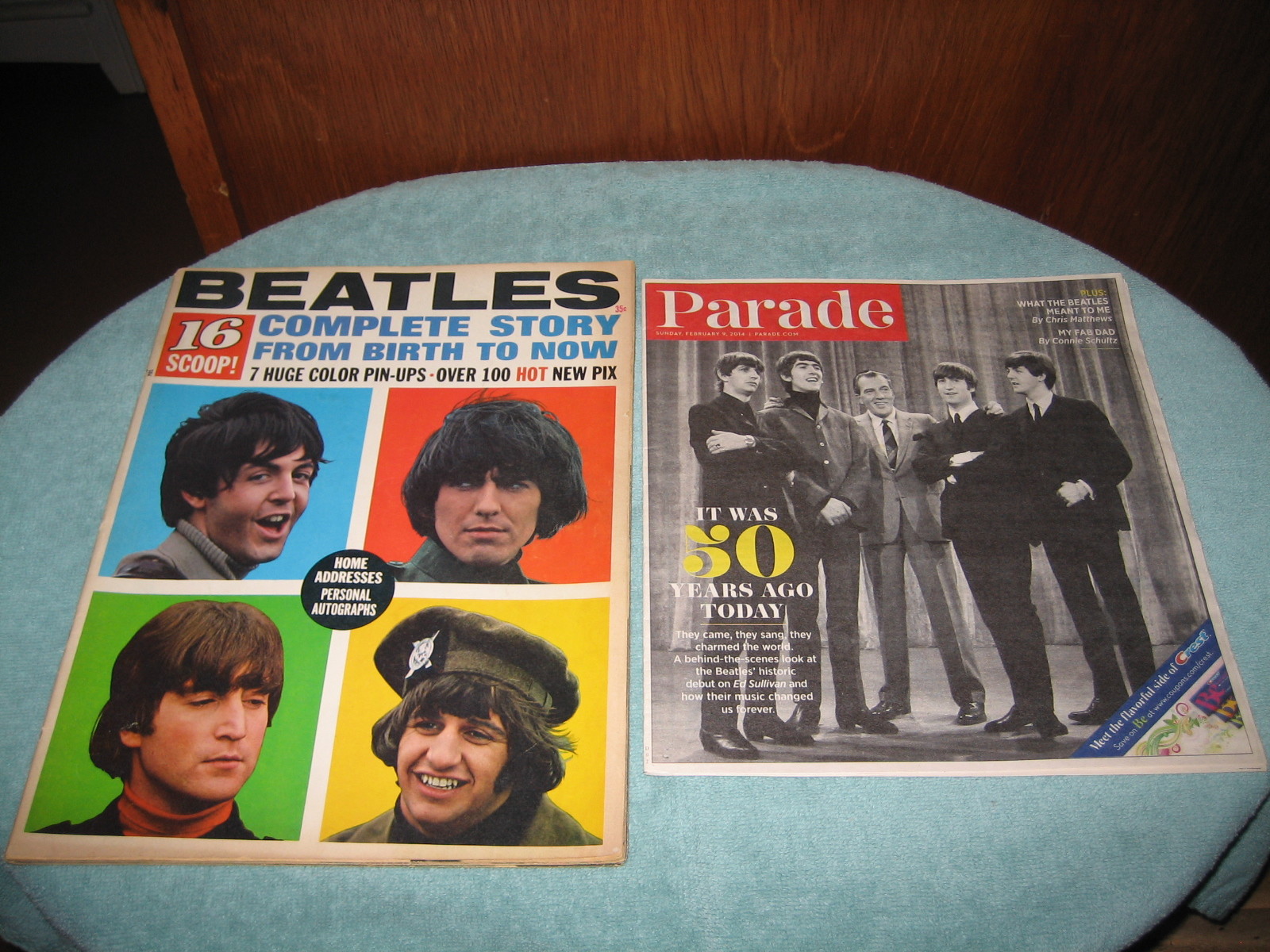 4 items- True Story Beatles Bantam Shepherd Books Mag. Trivia Photos 1964 EC+