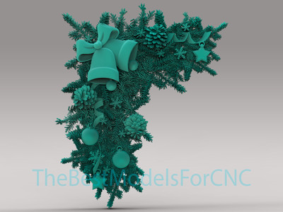 3D Model STL File for CNC Router Laser & 3D Printer Christmas Decoration