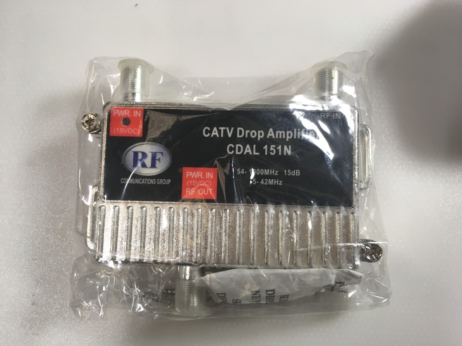 RF CDAL151N CATV Drop Amplifier Digital Signal Booster Enhancer W/ Power Adapter