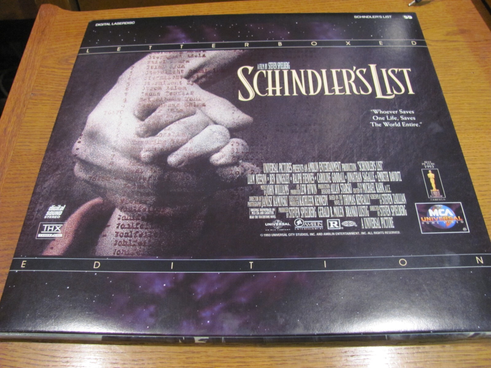 Schindlers List (Laserdisc, 1994) 96894192761| eBay