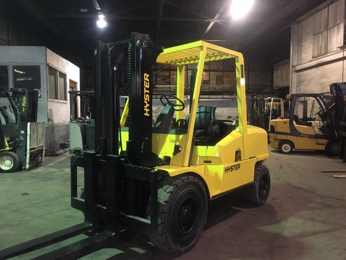 Hyster 10,000 Lb Solid Pneumatic Forklift Gasoline Only