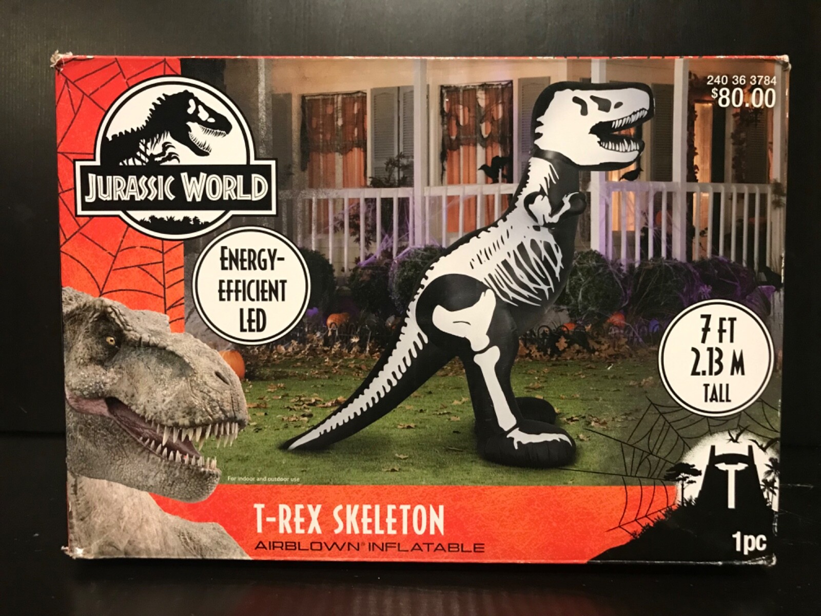 Jurassic Park World Halloween Inflatable Lights Up T-Rex