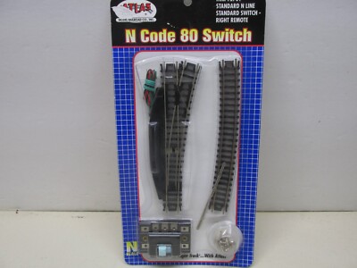 ATLAS # 2701 ~ CODE 80 RIGHT HAND REMOTE STANDARD SWITCH ~ N SCALE~ LOT J