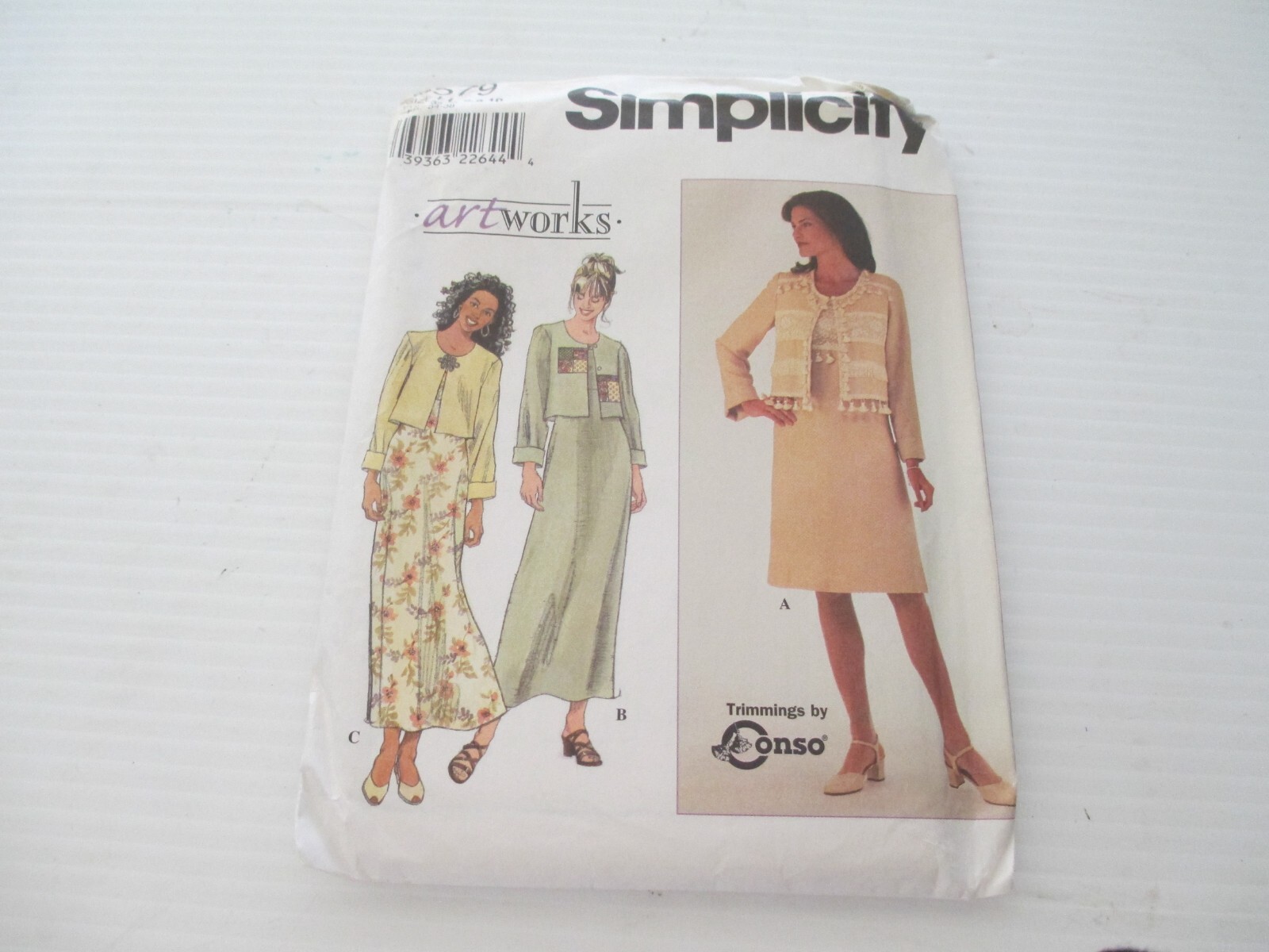 VINTAGE , OOP, UNCUT SIMPLICITY 8579 MISSES DRESS AND JACKET VINTAGE , OOP, UNCUT SIMPLICITY 8579 MISSES DRESS AND JACKET