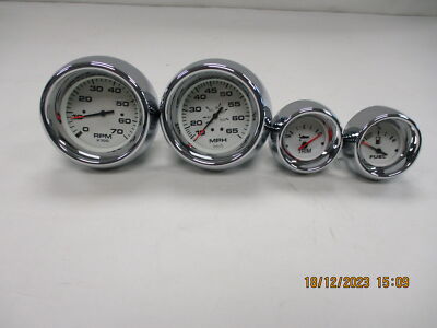 FARIA PLATINUM SERIES GAUGE SET OF (4) WHITE 59737 MARINE BOAT