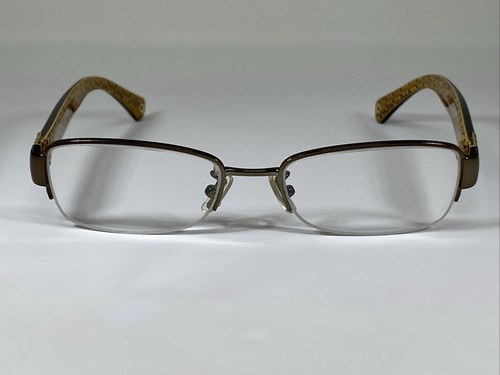 COACH NEW YORK “CECILY” HC5027B 9094 Brown Half Rim Eyeglasses Frame 50-17-135