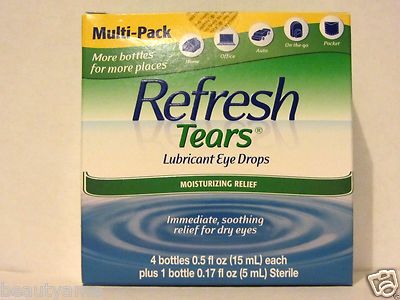 REFRESH TEARS Lubricant Eye Drops, 4 bottles plus 1 bottle *Moisturizing Relief*