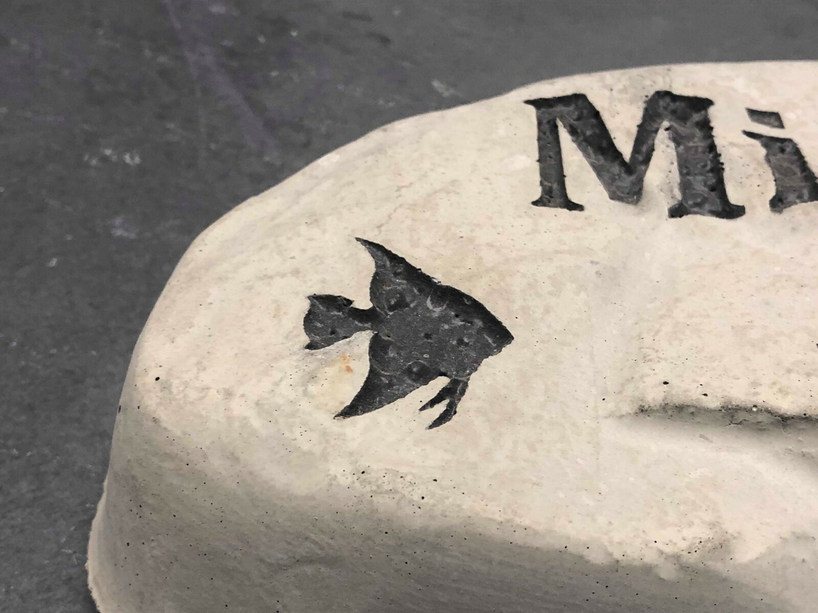 Personalized, Engraved Pet Memorial Stone, Fish, Goldfish, Garden Stone, Memory